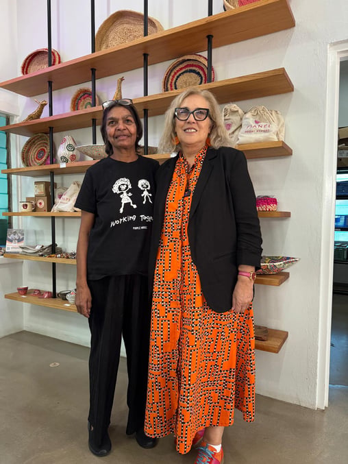 1. Joyce Palmer from Purple House with Distinguished Professor Linda Tuhiwai Smith
