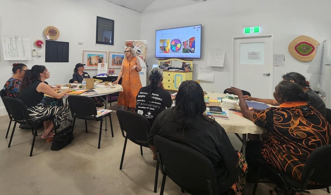 2. Workshop underway, with Distinguished Professor Linda Tuhiwai Smith