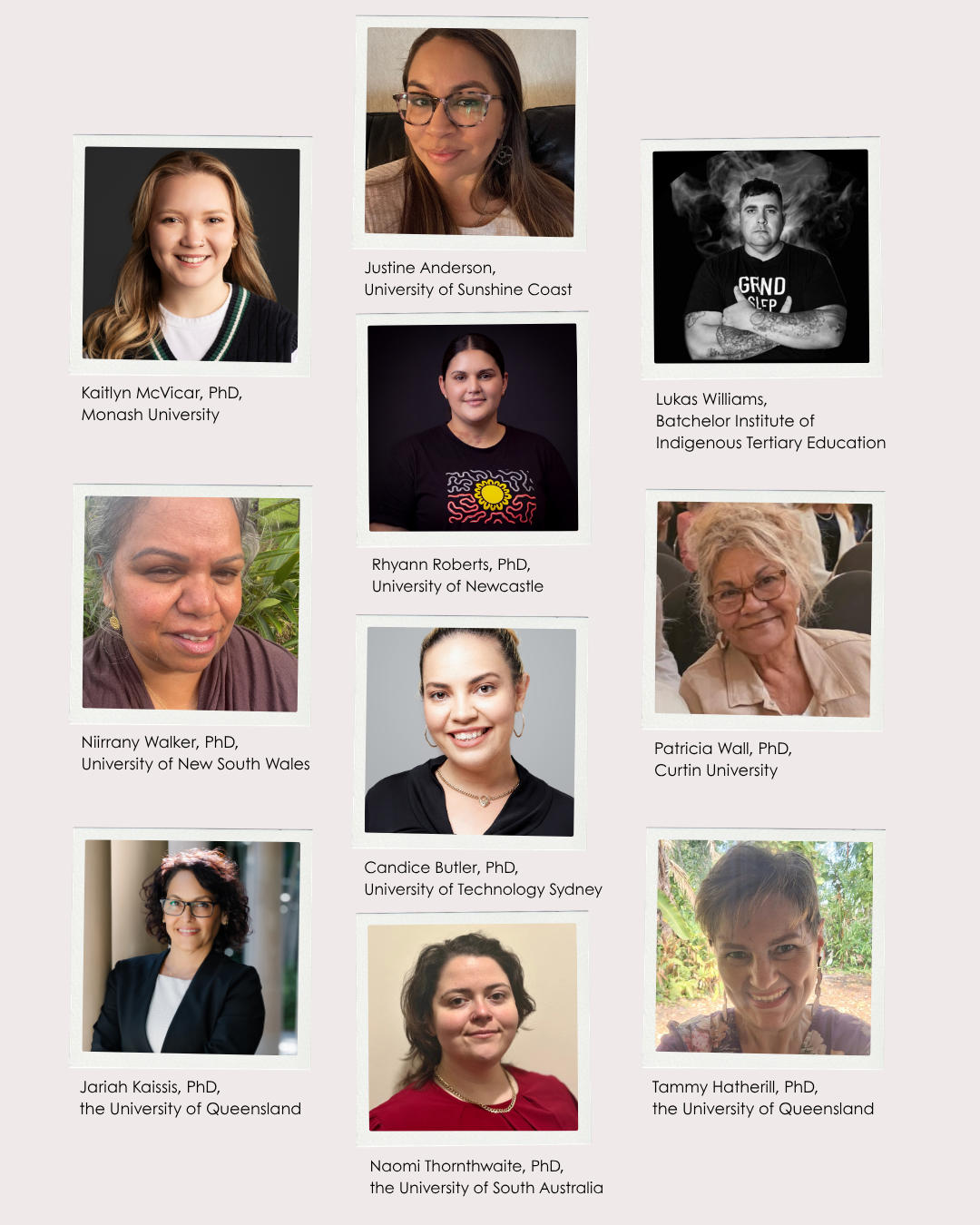 Health and Wellbeing Scholarships - headshots - annual report and the dorris